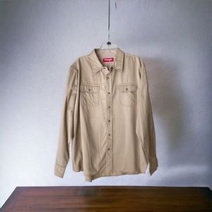 Wrangler Long Sleeve Button Up Shirt, Men’s XL
